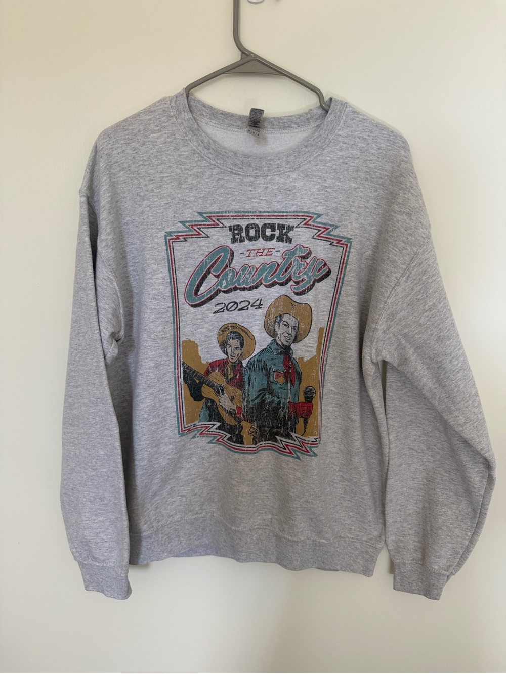Gray Gildan Rock The Country 2024 Crewneck